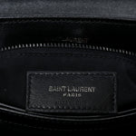 Calfskin Y Quilted Monogram Monochrome Toy Loulou Crossbody Bag Black
