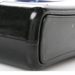 Calfskin Wool Embroidered Paris Hamburg Small Gabrielle Hobo Dark Navy Blue