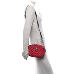 Monogram Multicolor Matelasse Diagonal Small GG Marmont Chain Shoulder Bag Red Blue