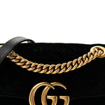 Velvet Matelasse Mini GG Marmont Shoulder Bag Black