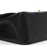 Caviar Quilted Maxi Double Flap Black