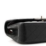 Caviar Quilted Small Double Flap Black