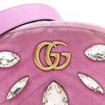 Velvet Matelasse Marquise Crystals GG Marmont Belt Bag 85 34 Malva