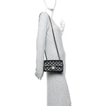 Lambskin Quilted Mini Rectangular Flap Black