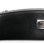 Sequin Ribbon Small Rectangular Flap Black White