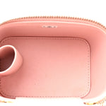 Lambskin Quilted Mini Sweet Camellia Vanity Case With Chain Pink