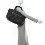 Nylon Quilted Large Coco Cocoon Tote Black