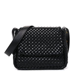 Nappa Intrecciato Small Cobble Shoulder Bag Black