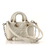 Lambskin Cannage Micro Lady D-Joy Latte