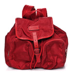 Nylon Monogram Medium Light Single Buckle Backpack Vibrant Red