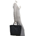 Tessuto Nylon Shopping Tote Black