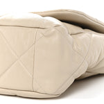 Goatskin Quilted Maxi Chanel 19 Flap Beige