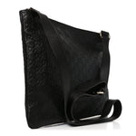 Guccissima Medium Flat Messenger Bag Black