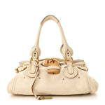 Calfskin Medium Paddington Satchel Ivory