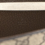 GG Supreme Monogram Textured Dollar Calfskin Web Mini Ophidia Envelope Shoulder Bag Beige Ebony New Acero