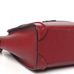 Drummed Calfskin Nano Luggage Merlot