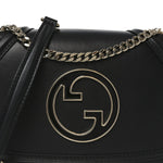 Calfskin Blondie Medium Shoulder Bag Black