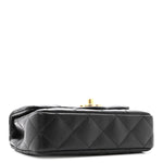 Caviar Quilted Mini Sweetheart Rectangular Flap Black