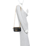 Calfskin Vlogo Small Loco Shoulder Bag Black