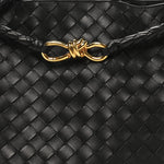 Nappa Intrecciato Medium Andiamo Shoulder Bag Black