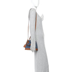 Denim Calfskin Reverse Monogram Malletage Alma BB Blue