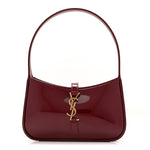 Patent Calfskin Le 5 A 7 Mini Hobo Red Grenat
