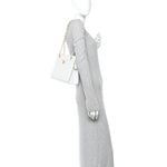 Caviar Quilted Shoulder Bag White