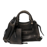 Used Calfskin Black Hardware Mini Neo Classic City Black