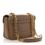 Calfskin Quilted Medium C Bag Beige