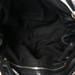 Calfskin Medium Paddington Satchel Black