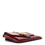 Calfskin Medium Arli Flap Shoulder Bag New Cherry Red Black