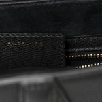 Grained Calfskin Saddle Bag Black
