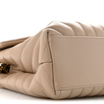 Calfskin Y Quilted Monogram Medium Loulou Chain Satchel Dark Beige