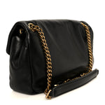 Plunged Lambskin Calypso Black