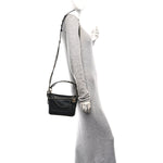 Aged Calfskin Quilted Small Gabrielle Logo Hobo Black