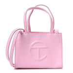 Vegan Leather Small Shopping Bag Bubblegum