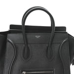 Drummed Calfskin Mini Luggage Black