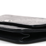 Lambskin Camellia Embossed Wallet on Chain WOC Black