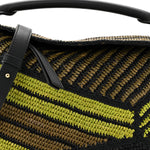 Raffia Calfskin Small Puzzle Bag Anise Olive