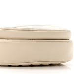 Calfskin Matelasse Diagonal Mini Interlocking G Heart Shoulder Bag Mystic White