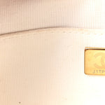 Calfskin Quilted Small Camera Case White