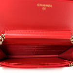 Caviar Quilted Boy Wallet On Chain WOC Red
