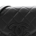 Caviar Quilted Small Messenger Flap Black