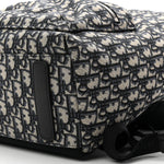 Oblique Calfskin Rider Backpack Beige Black