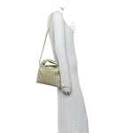 Calfskin Intrecciato Mini Hop Travertine