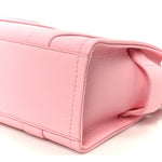 Grained Calfskin Small The Tote Bag Ribbon Pink