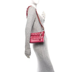 Aged Calfskin Quilted Small Gabrielle Hobo Fuchsia