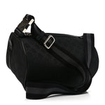 Nylon Monogram Fanny Pack Belt Bag Black