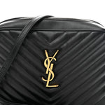 Calfskin Matelasse Monogram Lou Camera Bag Black