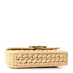 Raffia Effect Claude Chain Shoulder Bag Natural